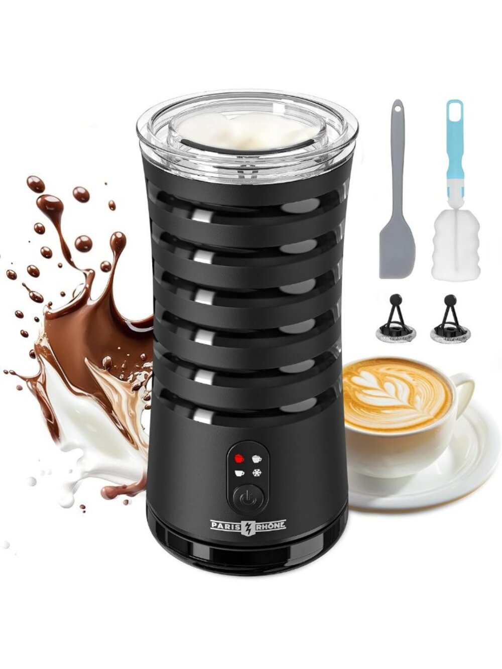 4-in-1 Electric Milk Frother & Steamer - Automatic Foam Maker for Coffee